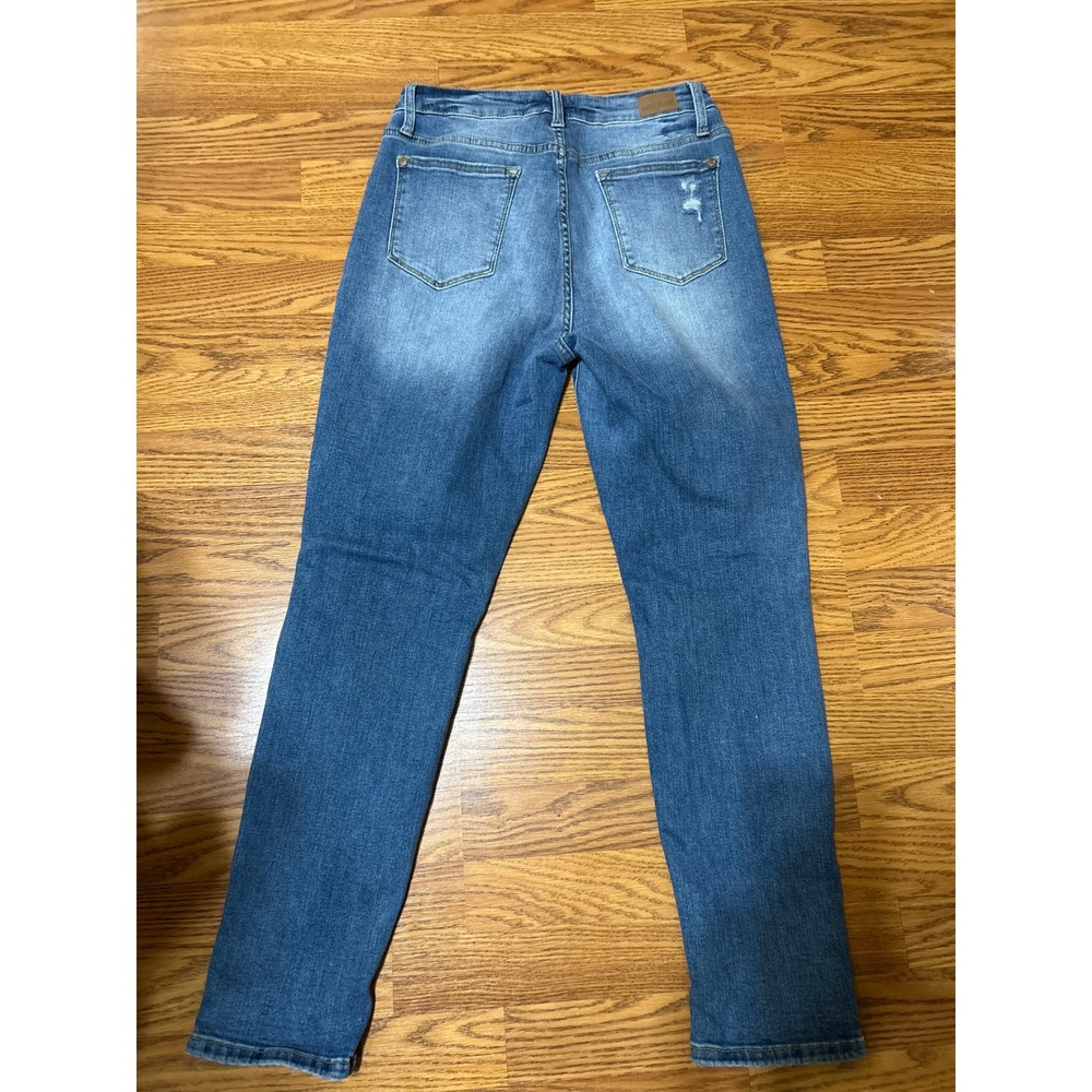 Judy Blue Distressed Boyfriend Jeans Medium Wash Size 9/29 JB88404 LT - Picture 7 of 8